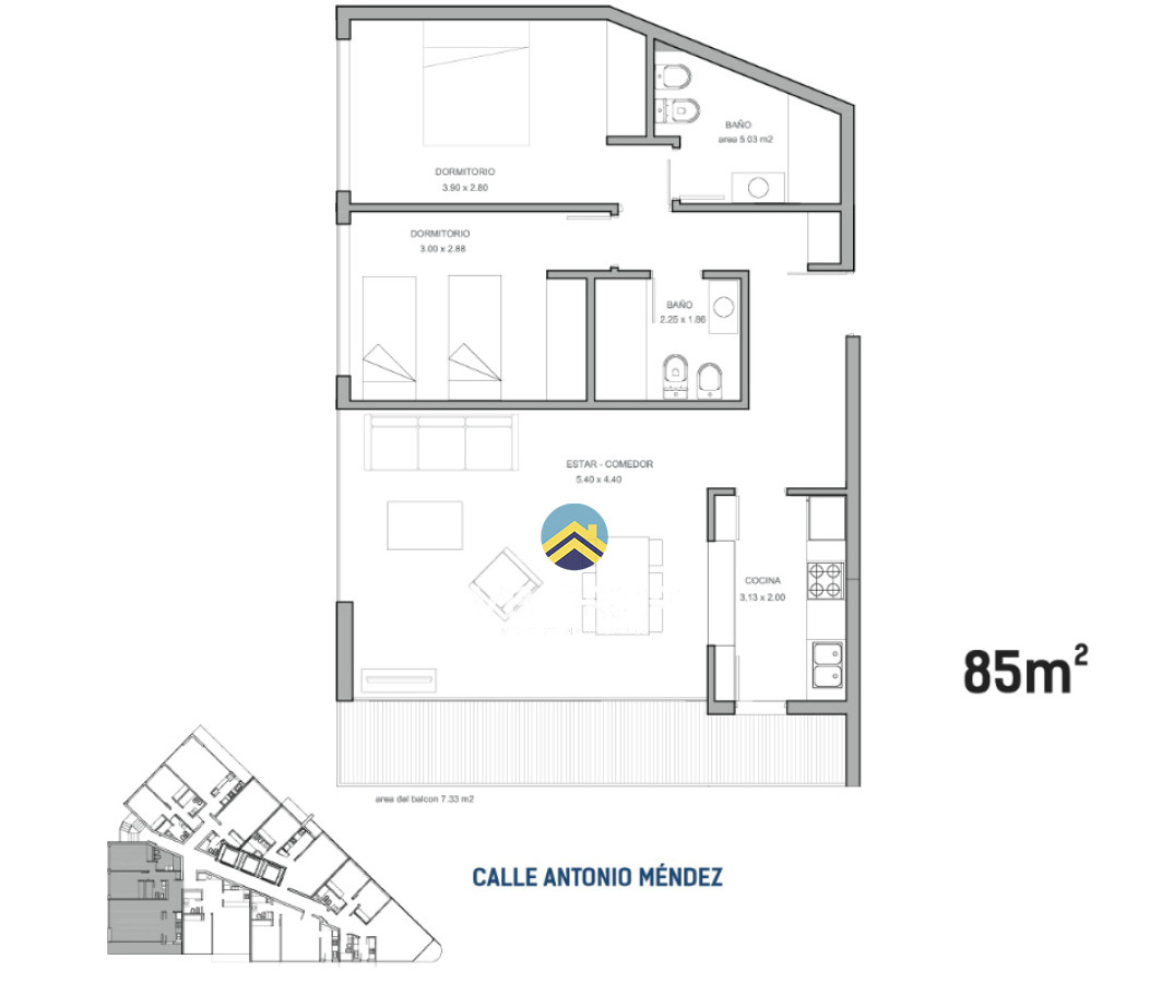 Apartamento ID.430 - Alquiler anual punta del este torre gaudi 2 dormitorios 
