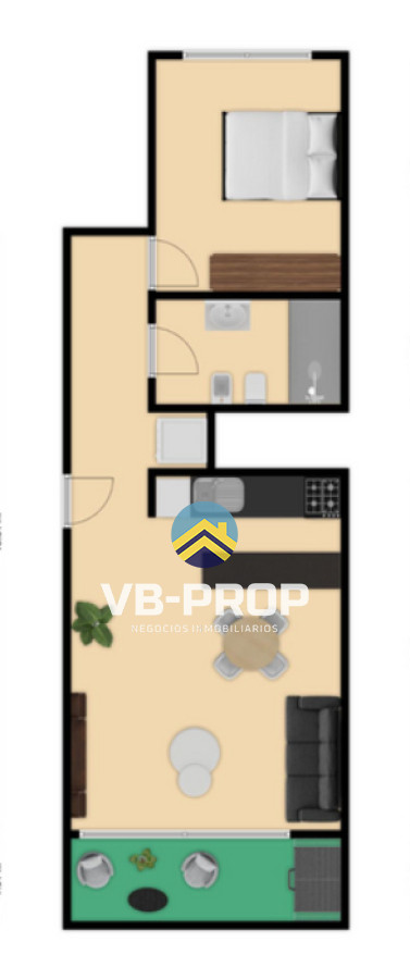 Apartamento ID.410 - Venta apartamento 1 dormitorio Parque Batlle + garaje 