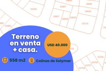 Venta casa o terreno colinas de solymar 2 dormitorios