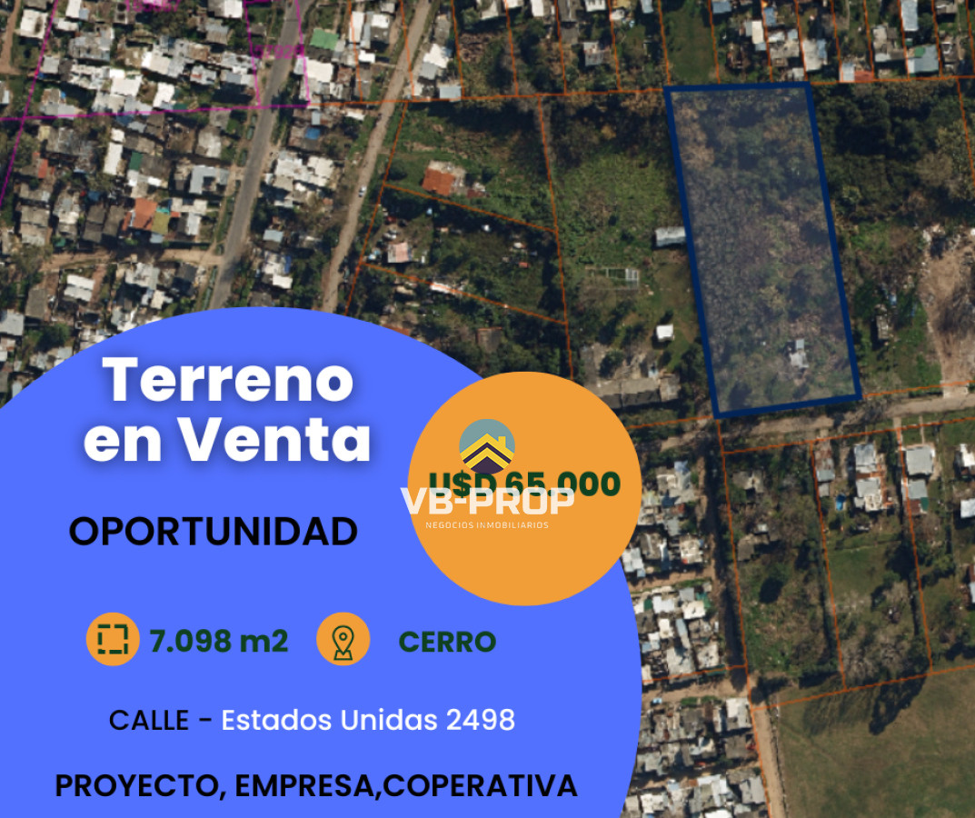 Terreno ID.429 - VENTA TERRENO CERRO , EMPRESA COOPERATIVA 