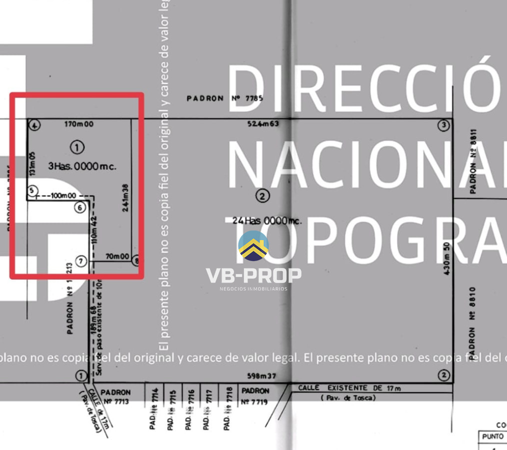 Terreno ID.206 - Venta terreno barros blancos 3hás logística ruta 101