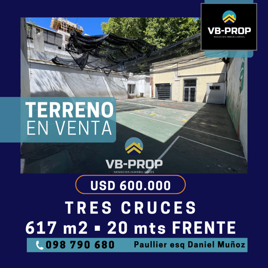Terreno ID.417 - Venta terreno casa tres cruces OPORTUNIDAD 