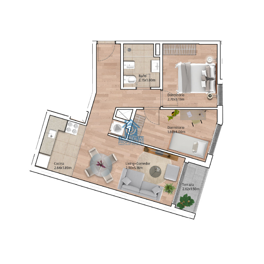 Apartamento ID.860 - Departamento Alquiler Anual Montevideo 2 dormitorios