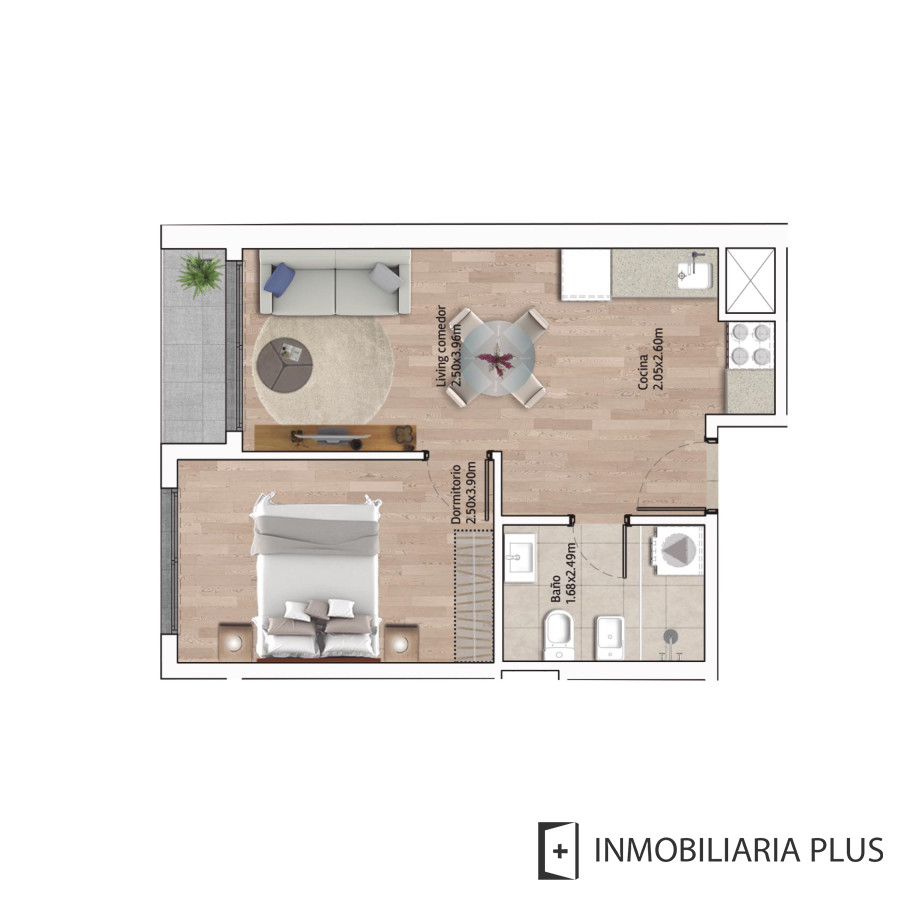 Apartamento ID.1307 - Venta de Apartamento de 1 Dormitorio en La Blanqueada con Barbacoa y más servicios en Montevideo