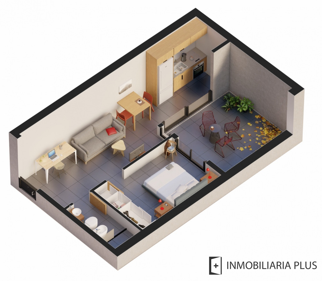 Apartamento ID.832 - Venta de Apartamento de 1 Dormitorio en Aguada con patio interno exclusivo Vivienda Promovida C830002