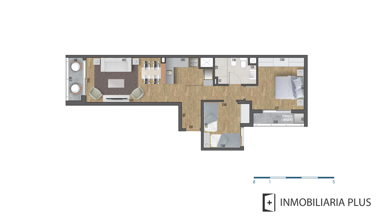 Apartamento ID.1355 - Venta de Apartamento en Tres Cruces con 2 Dormitorios, garaje y servicios a pasos del Shopping en Montevideo