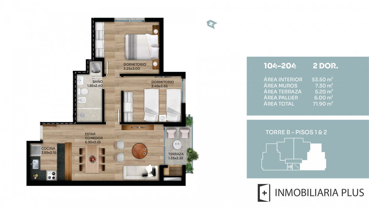 Apartamento ID.358 - Venta de Apartamento 2 Dormitorios en el Prado C885-104A