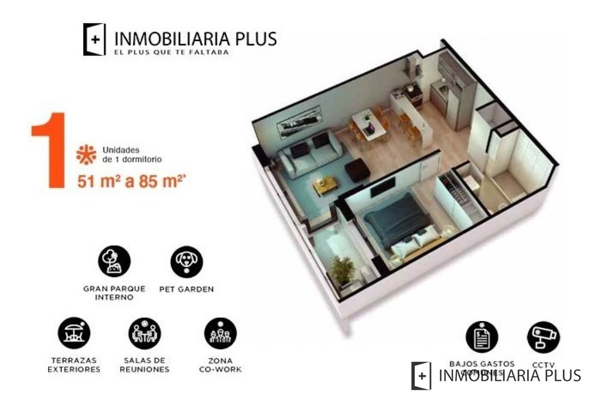 Apartamento ID.139 - Apartamento De 1 Dormitorio A Estrenar En 3 Cruces Desde U$s 24.284 De Entrega A 5 Del Shopping Todos Los Servicios En La Zona De Tres Cruces Montevideo