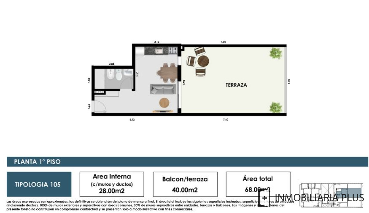 Apartamento ID.792 - Venta de apartamento monoambiente en montevideo