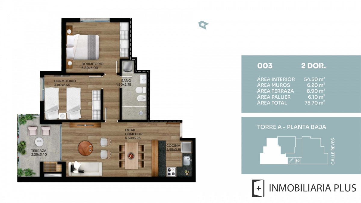 Apartamento ID.350 - Venta de Apartamento 2 Dormitorios en el Prado C885-2D003A