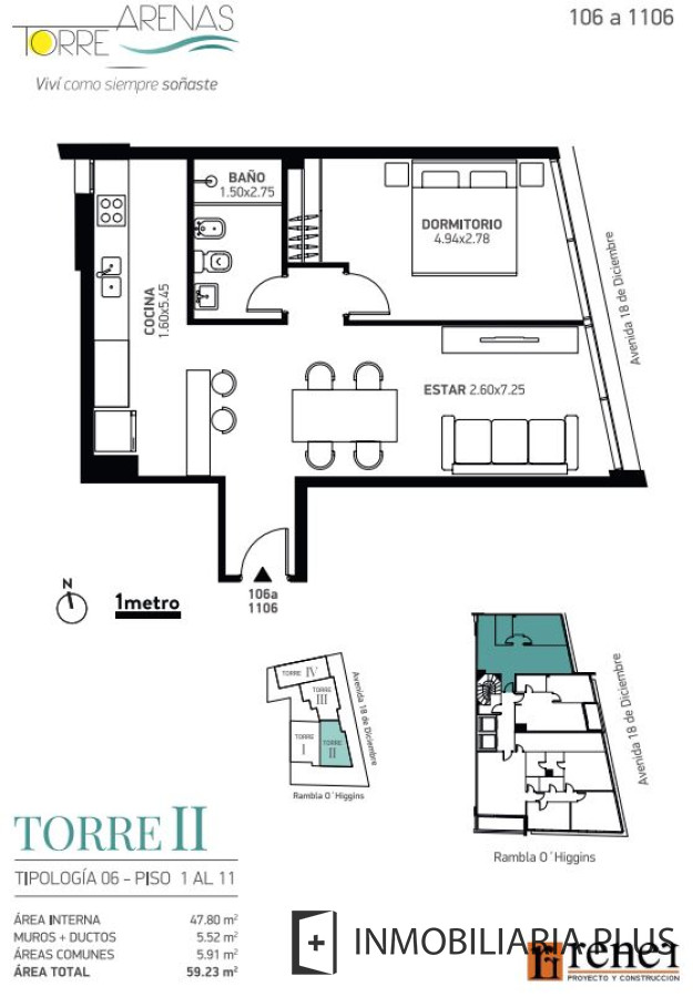 Apartamento ID.1090 - Apartamento en Alquiler de 1 Dormitorio con Piscinas, Gym, Barbacoas, Parrillero y más en Malvín