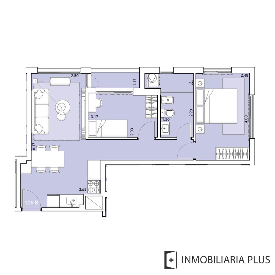 Apartamento ID.1392 - Apartamento de 2 dormitorios en alquiler en La Blanqueada Montevideo