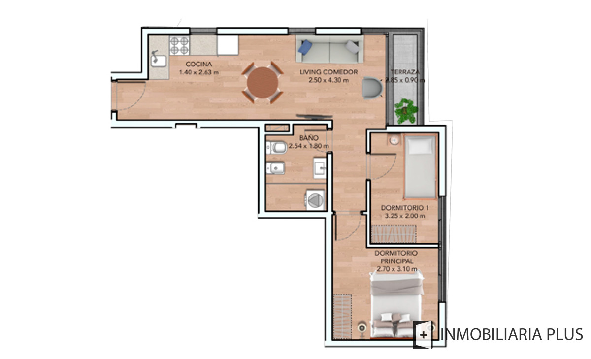 Apartamento ID.1039 - Venta de Apartamento a estrenar con 2 Dormitorios en La Unión y servicios barbacoa y más