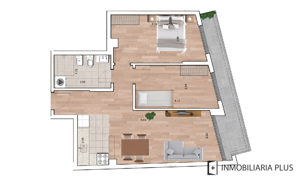 Apartamento ID.1106 - Venta de Apto a estrenar con 2 Dormitorios, barbacoa, cowork, juegos infantiles y más