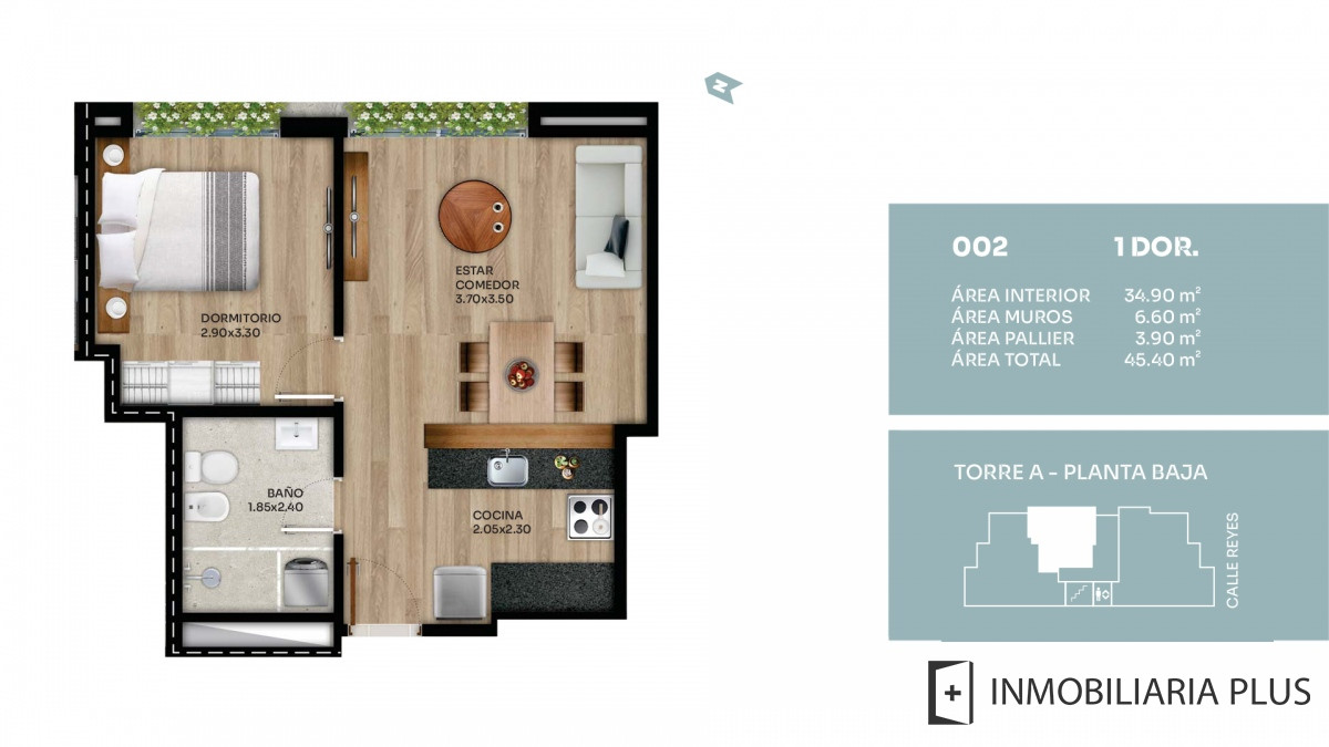 Apartamento ID.348 - Venta de Apartamento 1 Dormitorio en el Prado C885-1D002A