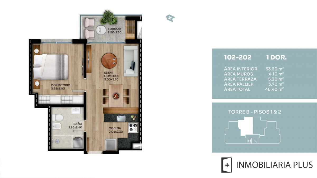 Apartamento ID.362 - Venta de Apartamento 2 Dormitorios en el Prado C885-202A
