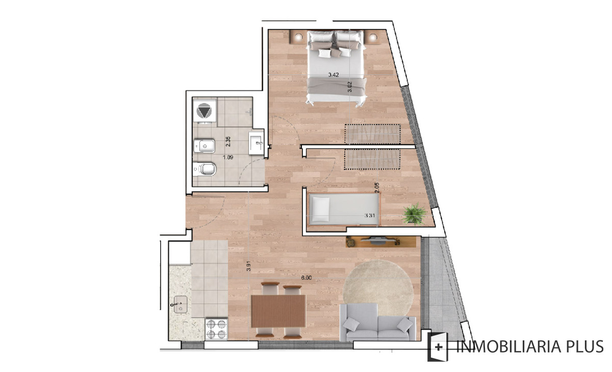 Apartamento ID.1120 - Apartamento en venta a estrenar con 2 Dormitorios y servicios barbacoa y más en Montevideo