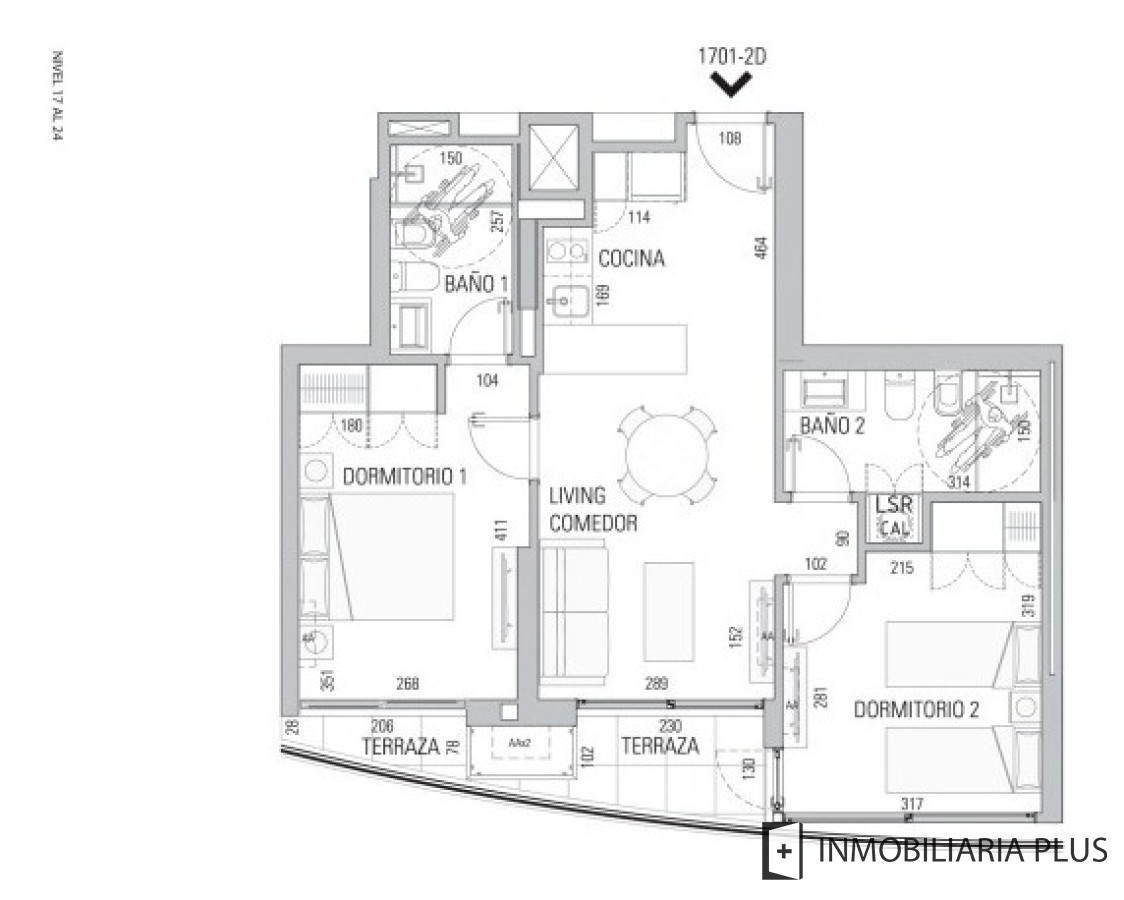 Apartamento ID.68 -  2 Dormitorios A Estrenar En Piso 22!!! Buceo U$s 44.702 De Entrega Sobre Rivera Con Todos Los Servicios. 
