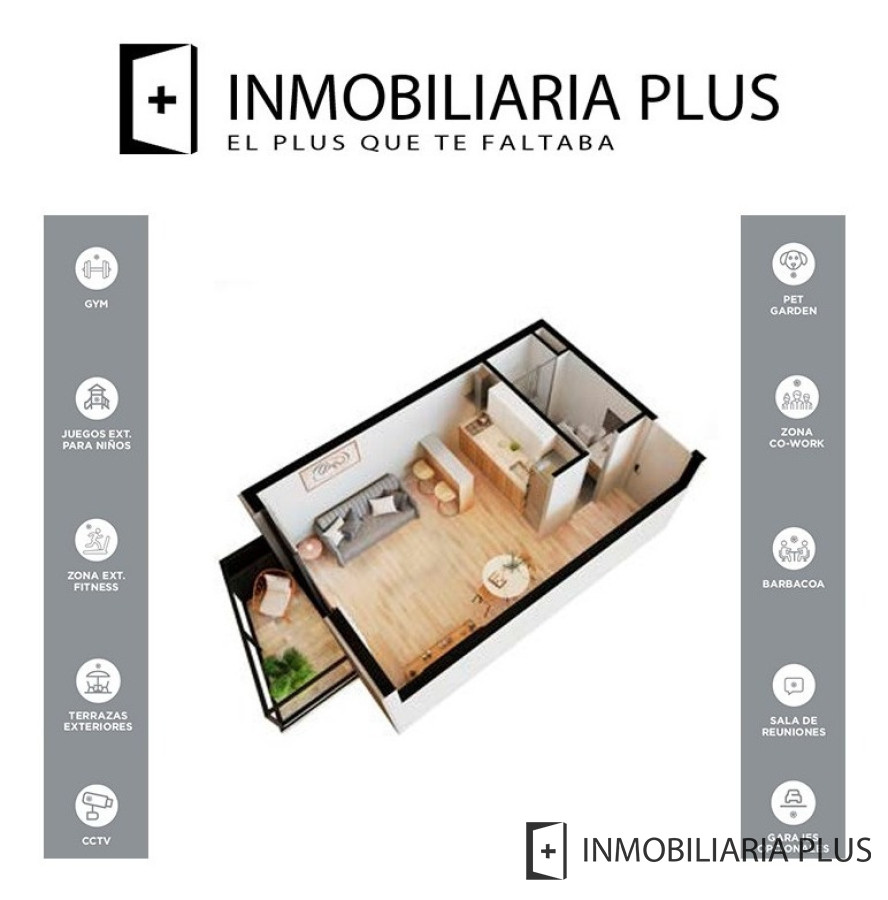 Apartamento ID.72 - Monoambiente En Piso 11 Con Gym, Barbacoa, Zona, Fitness, Jardín Para Mascotas, Y Mucho Más Desde U$s 19.429 De Entrega A Estrenar Con Vista Y Todos Los Servicios Y Ley De Vivienda Promovida