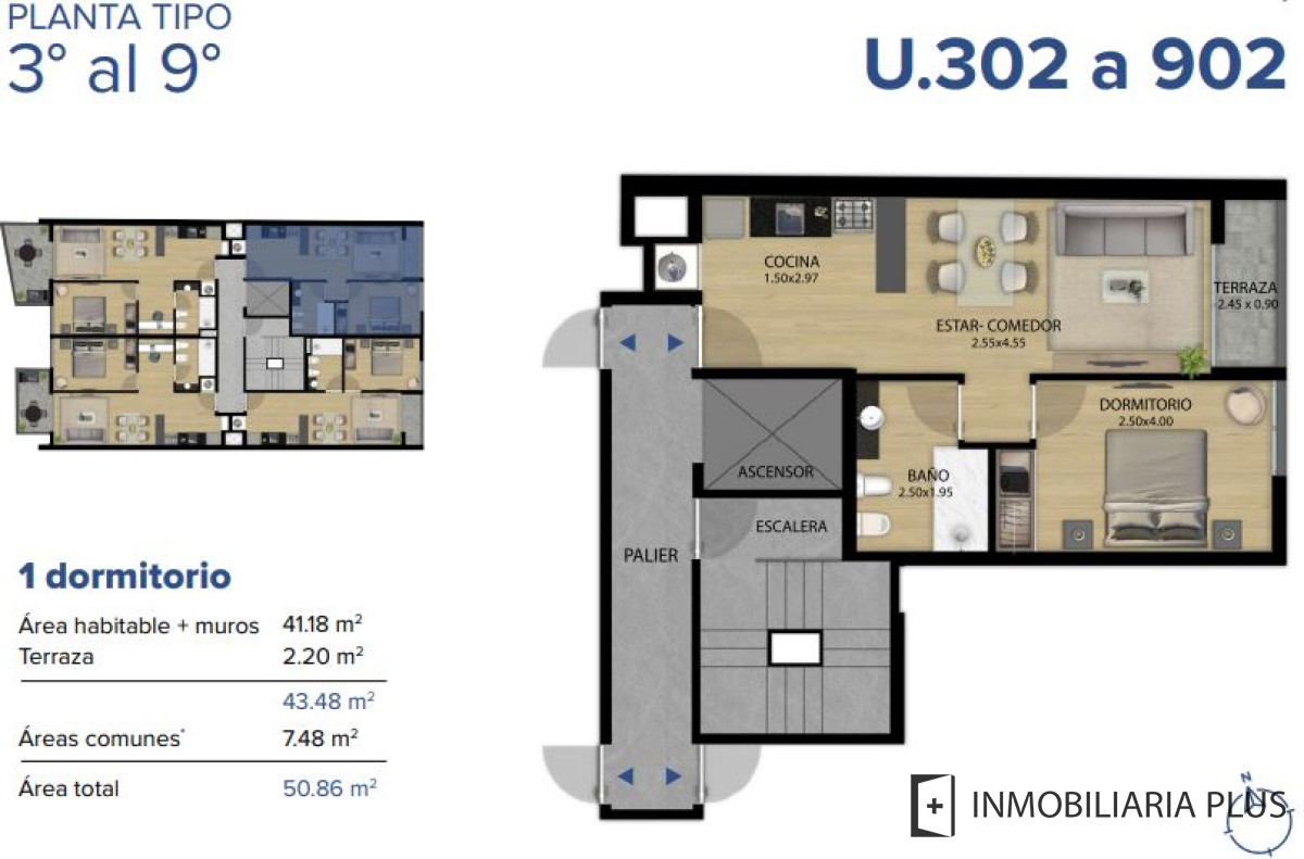 Apartamento ID.740 - Apartamento a estrenar en venta de 1 dormitorio en NOI Trueba con Parrillero y más C740