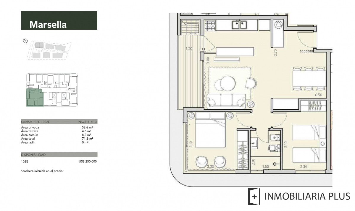 Apartamento ID.368 - VENTA de Apartamento COSTA Sobre la primera línea al mar en la Ciudad de la COSTA 2 Dormitorios con GARAJE