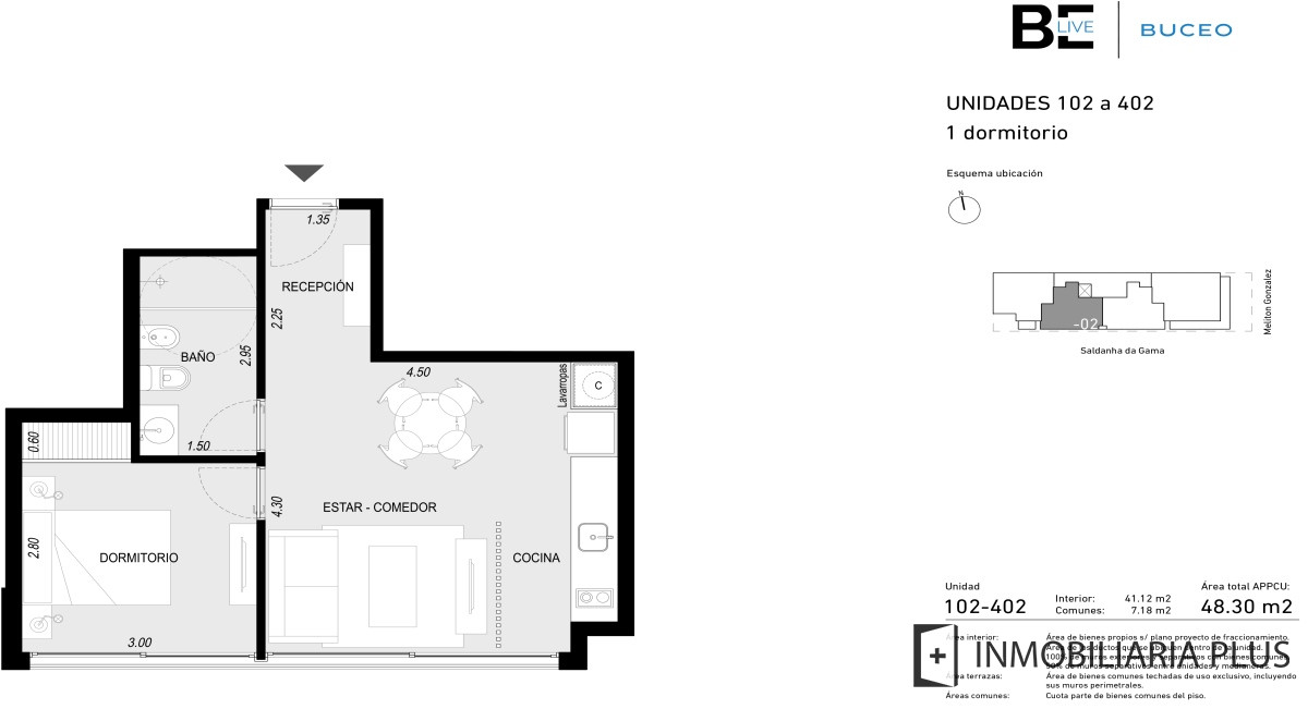 Apartamento ID.961 - Apartamento en Venta de 1 Dormitorio en Buceo FINANCIADO a 2 cuadras de la playa con barbacoa y sum