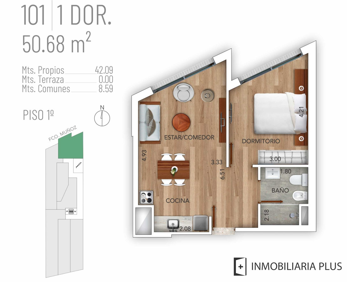 Apartamento ID.1254 - Venta de apartamento en Pocitos Nuevo con Garaje y Barbacoa a pasos del Montevideo Shopping