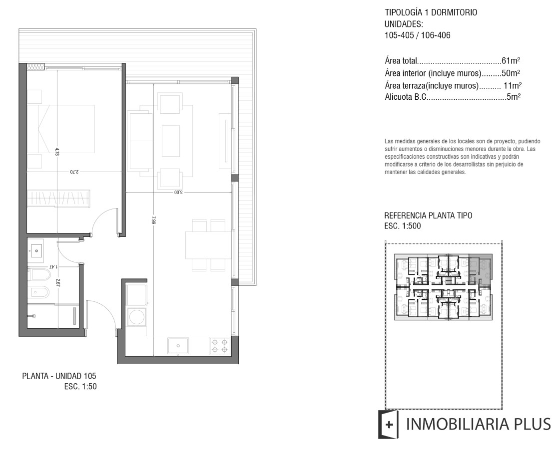 Apartamento ID.628 - Venta de Apto en Punta a estrenar en el último piso del edificio con servicios barbacoa, piscina y más C992406
