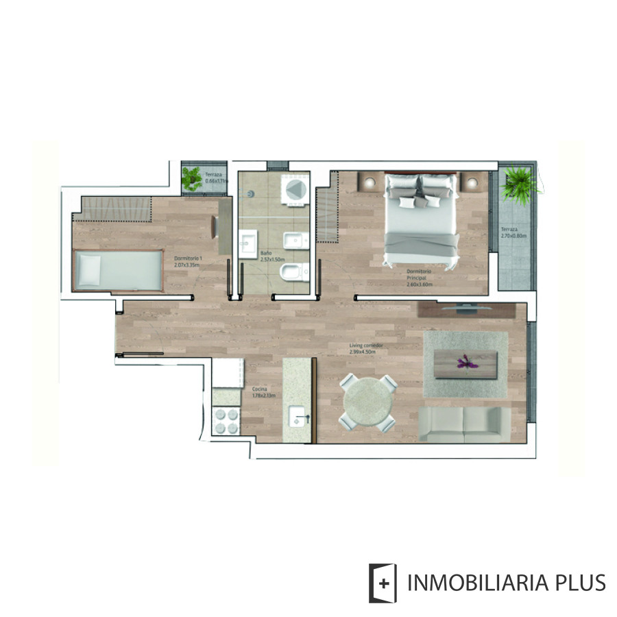Apartamento ID.1415 - Alquiler de Apartamento de 2 Dormitorios con Barbacoa, Gym y más en Tres Cruces
