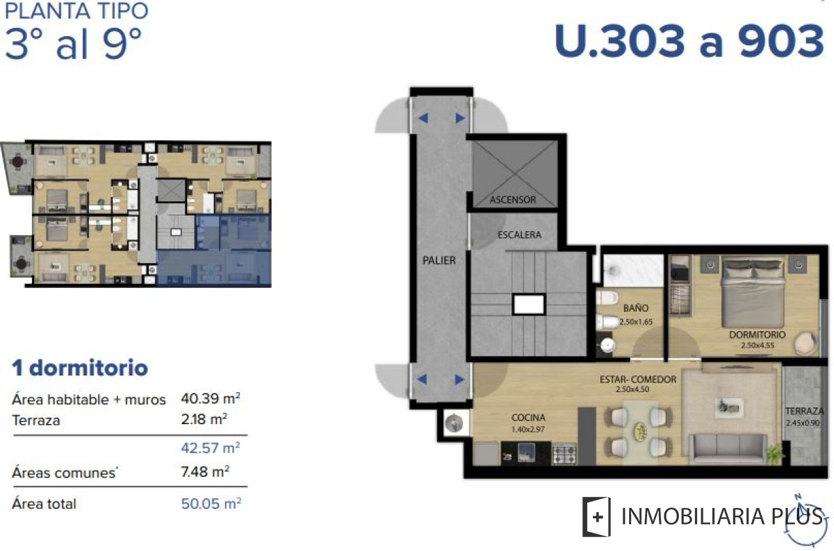 Apartamento ID.741 - Estrena en Mayo de 2024 apartamento con Parrillero y más un dormitorio en NOI Trueba C741-703B