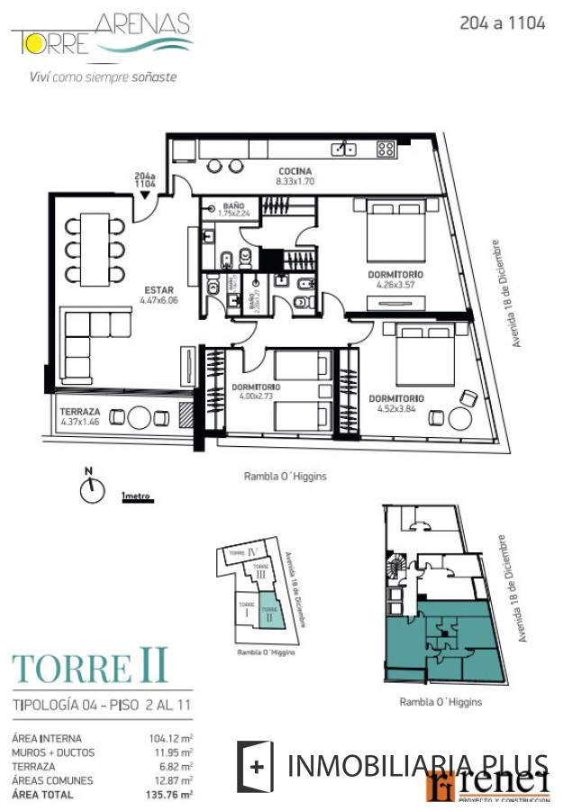 Apartamento ID.1102 - Alquiler de apartamento en playa de Malvín con 2 dormitorios y Amenities Piscinas, Gym, Barbacoas, Parrillero y más