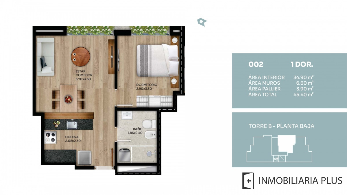 Apartamento ID.349 - Venta de Apartamento 1 Dormitorio en el Prado C885-1D002B