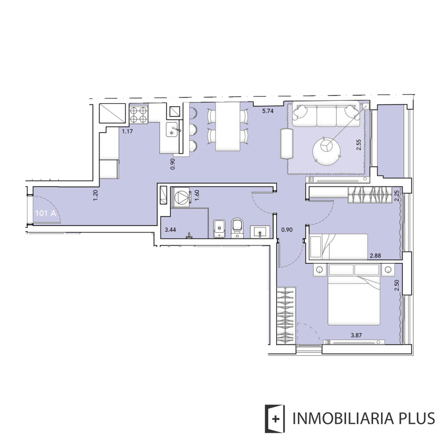 Apartamento ID.314 - Vendo Apartamento de 2 Dormitorios en La Blanqueada con Barbacoa, Gym y más
