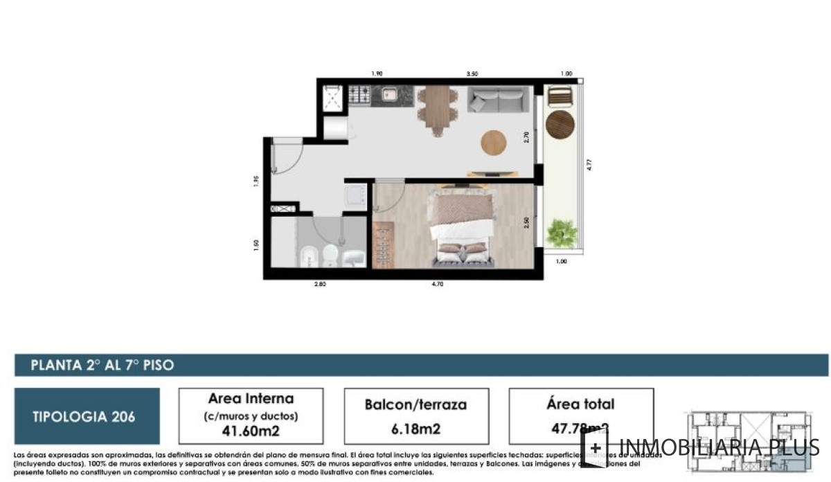 Apartamento ID.778 - Venta de apartamento de 1 dormitorio en Cordón