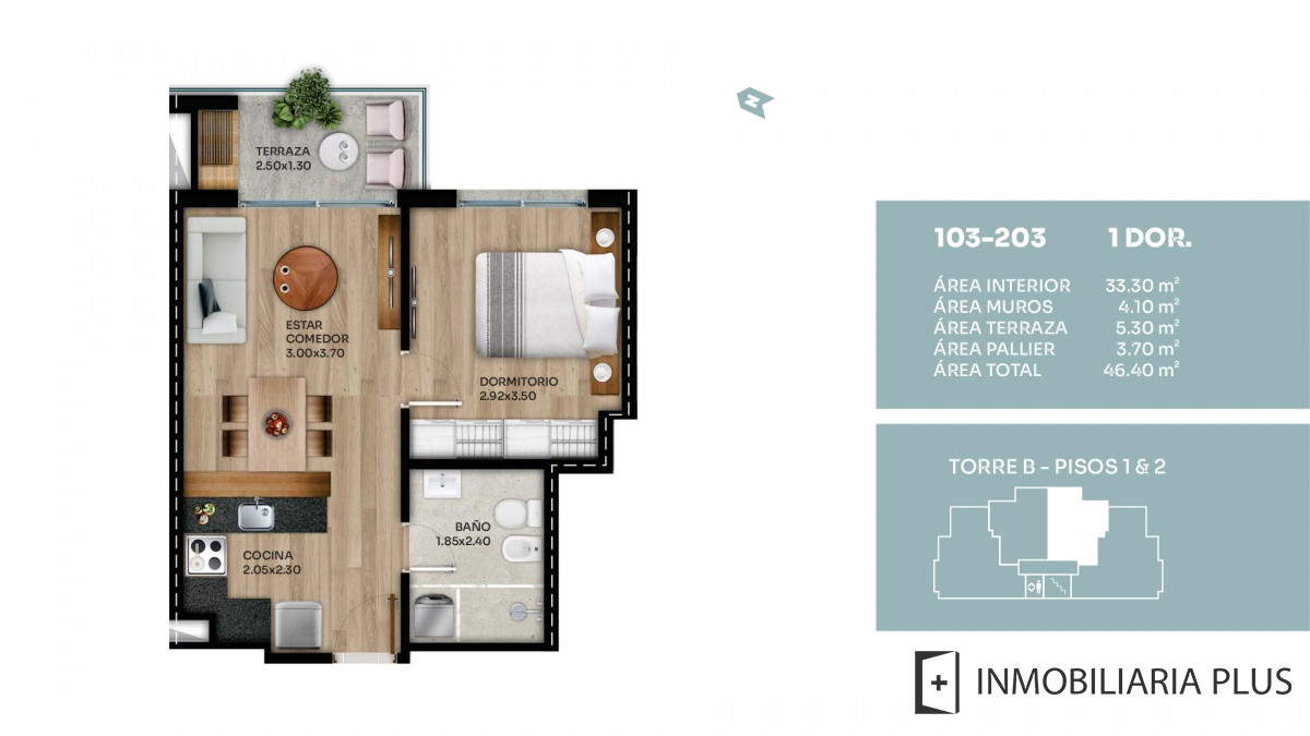 Apartamento ID.365 - Venta de Apartamento 2 Dormitorios en el Prado C885-203B