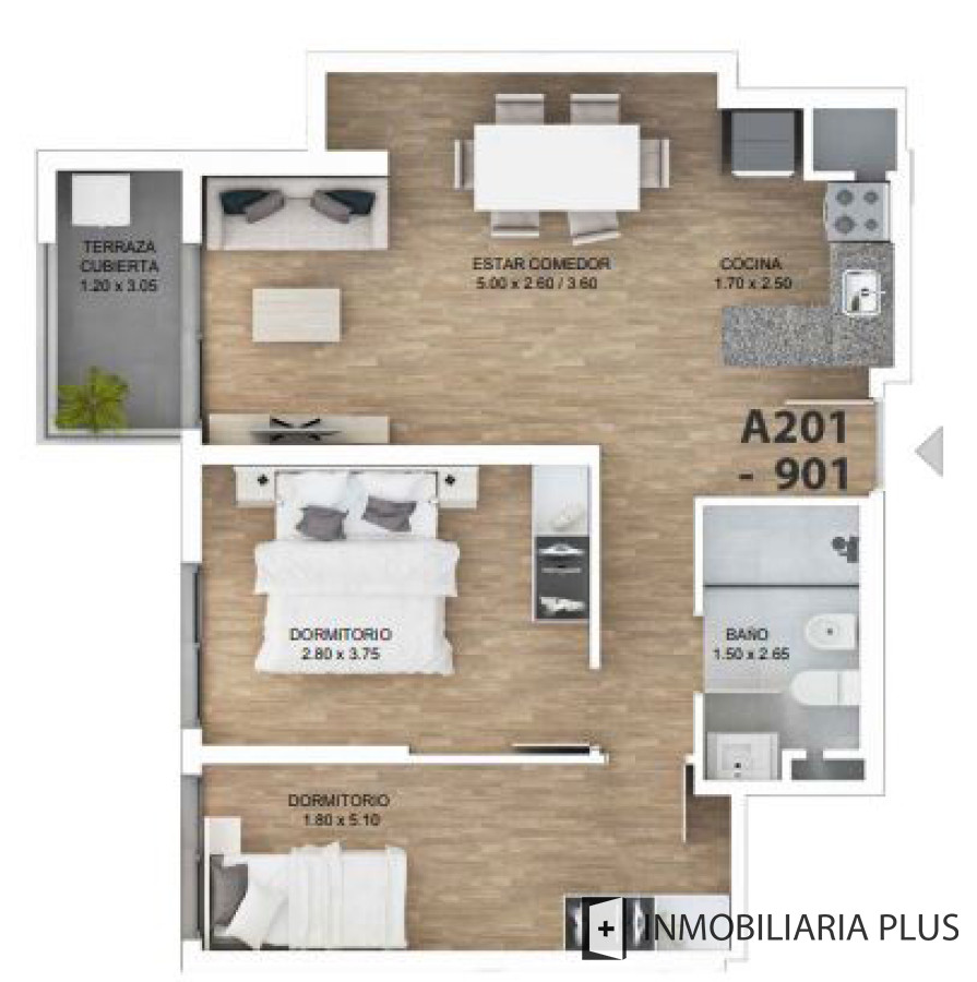 Apartamento ID.578 - Venta de Apto a estrenar en piso 9 de 2 Dormitorios en Tres Cruces con barbacoa, piscina y más C978-901
