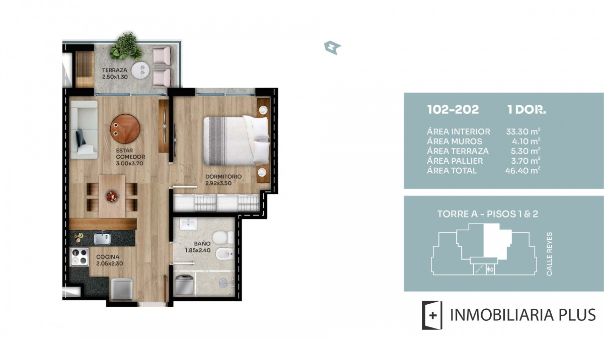 Apartamento ID.354 - Venta de Apartamento 1 Dormitorio en el Prado C885-1D102A