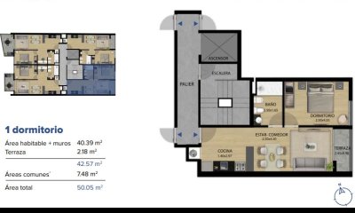 Venta de Apartamento a estrenar en Mayo del 2024 de 1 dormitorio Vivienda Promovida C903