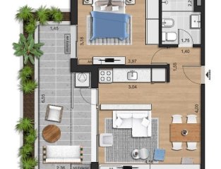 Apartamento Desde U$s 22.967 De Entrega Con 1 Dormitorio A Estrenar En 3 Cruces 80% Financiado Sin interés A 5 Del Shopping Con Todos Los Servicios En La Zona De Tres Cruces Montevideo