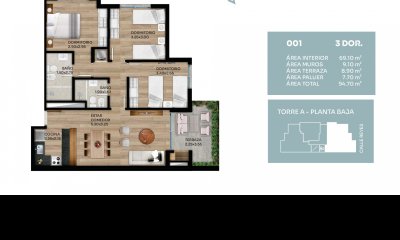 Venta de Apartamento 3 Dormitorios en el Prado C885-3D001A