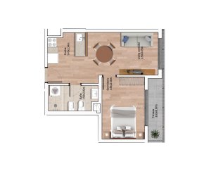 Venta de Apartamento en Tres Cruces con Barbacoa, Gym, Cowork y más