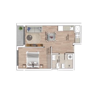  Venta de Apartamento de 1 Dormitorio en La Blanqueada con Barbacoa y más servicios en Montevideo