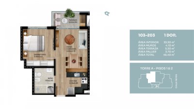  Venta de Apartamento 1 Dormitorios en el Prado C885-103A