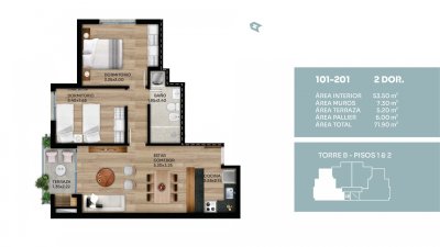  Venta de Apartamento 2 Dormitorios en el Prado C885-201B