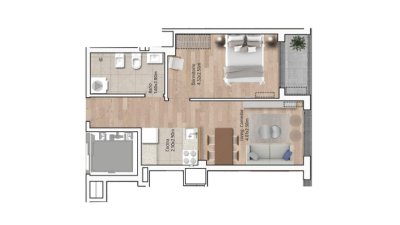  Alquiler de Apartamento en La Blanqueada con Barbacoa y más