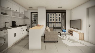  Vendo apartamento de 1 dormitorio en Av. Uruguay