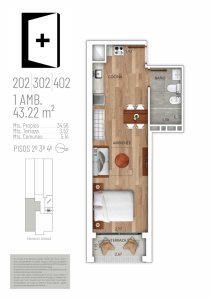  Alquiler de Apartamento al frente en Pocitos Nuevo a pasos del Montevideo Shopping