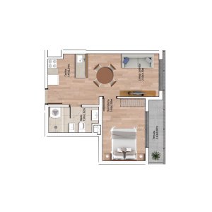  Venta de Apartamento en Tres Cruces con Barbacoa, Gym, Cowork y más