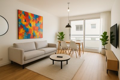  Alquiler de Apartamento de 1 Dormitorio con Garaje, Barbacoa, Solarium y más en Cordón a pasos de Av. 18 y la Intendencia de Montevideo