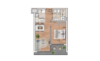  Venta de Apartamento 1 Dormitorio Al frente en Piso 11 en Palermo Soho C831-1103